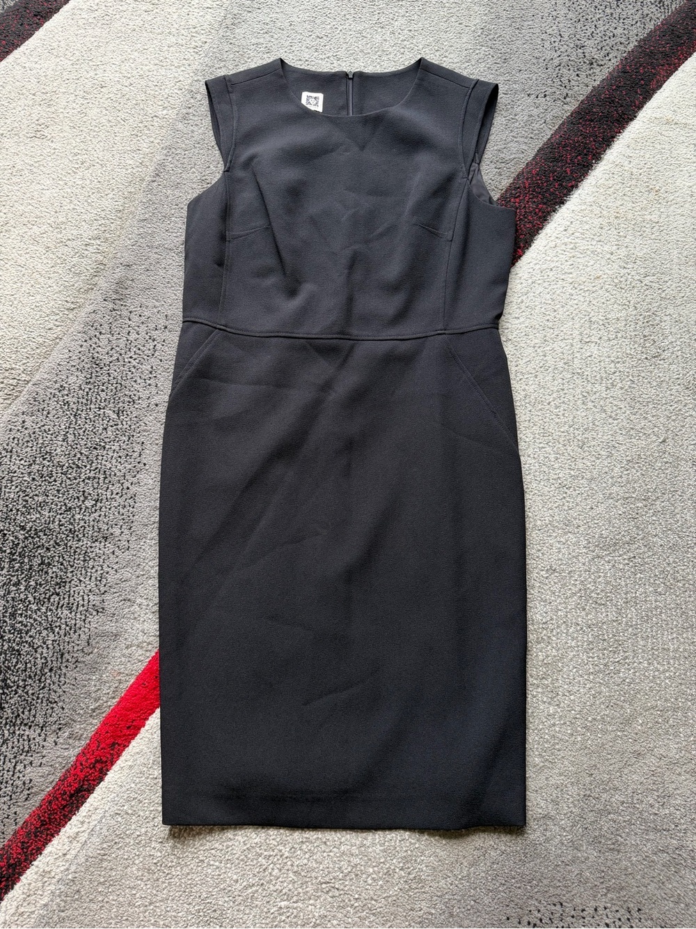 Anne Klein Black Minimalist Formal Sheath Dress